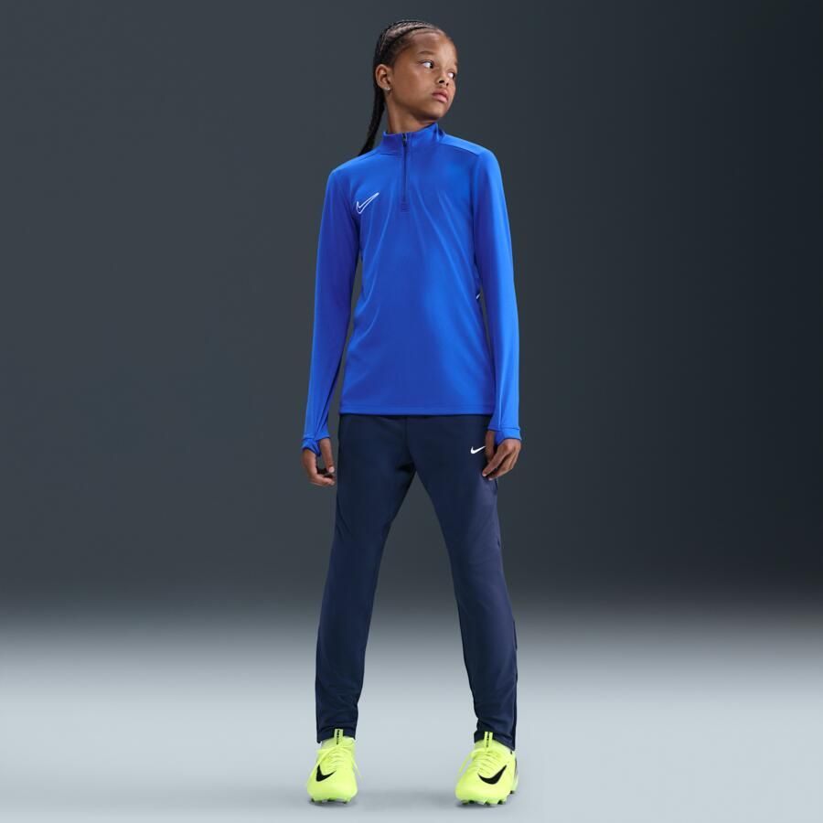 Nike Academy voetbaltrainingstop met Dri-FIT lange mouwen en korte rits voor kids Blauw - Foto 3