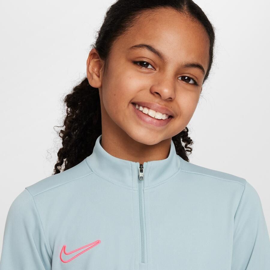 Nike Academy voetbaltrainingstop met Dri-FIT lange mouwen en korte rits voor kids Grijs - Foto 2
