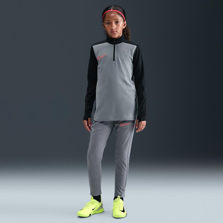 Nike Academy voetbaltrainingstop met Dri-FIT lange mouwen en korte rits voor kids Grijs - Foto 3