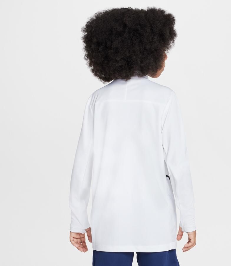Nike Academy voetbaltrainingstop met Dri-FIT lange mouwen en korte rits voor kids Wit - Foto 3