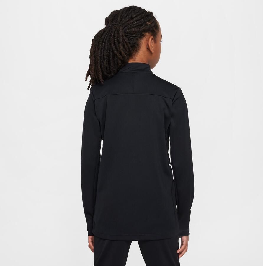 Nike Academy voetbaltrainingstop met Dri-FIT lange mouwen en korte rits voor kids Zwart - Foto 4