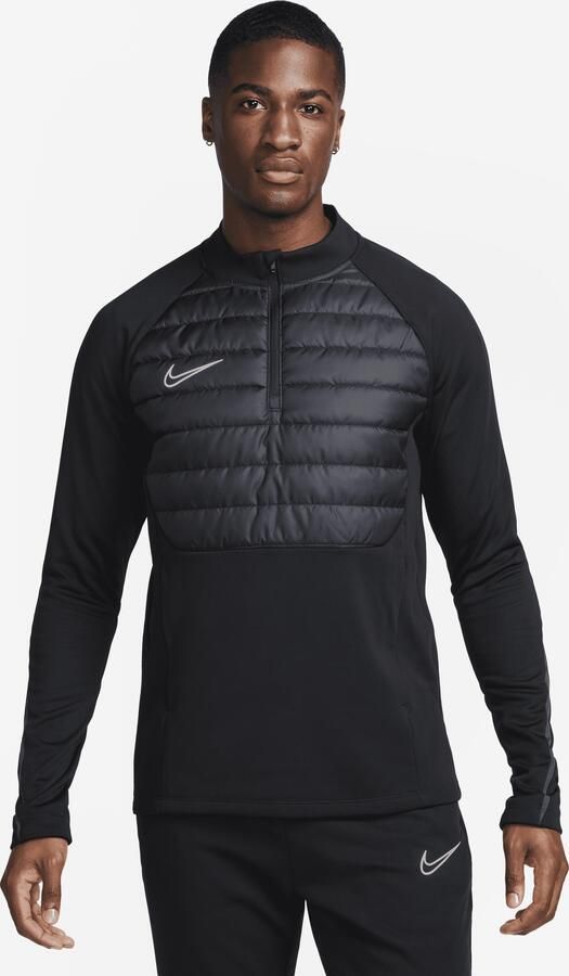 Nike Academy Winter Warrior Therma-FIT voetbaltop met halflange rits voor heren Zwart - Foto 3