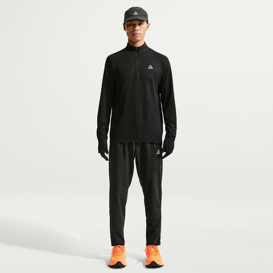 Nike ACG Dri-FIT tussenlaagtop met korte rits voor trailrunning voor heren Zwart