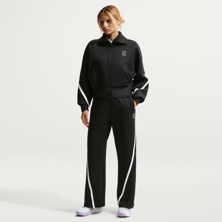 Nike Advantage Dri-FIT tennisbroek met halfhoge taille voor dames Zwart - Foto 4