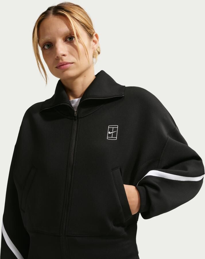 Nike Advantage Dri-FIT tennisjack met rits over de hele lengte voor dames Zwart - Foto 4