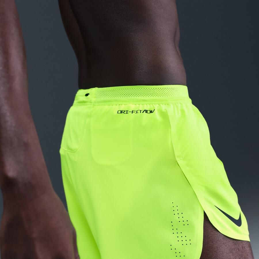Nike AeroSwift Dri-FIT ADV hardloopshorts met binnenbroek voor heren (10 cm) Geel - Foto 2