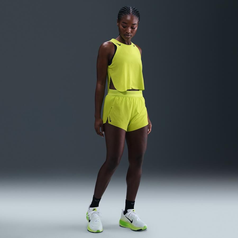 Nike AeroSwift Dri-FIT ADV hardloopshorts met halfhoge taille en binnenbroekje voor dames (8 cm) Groen - Foto 4