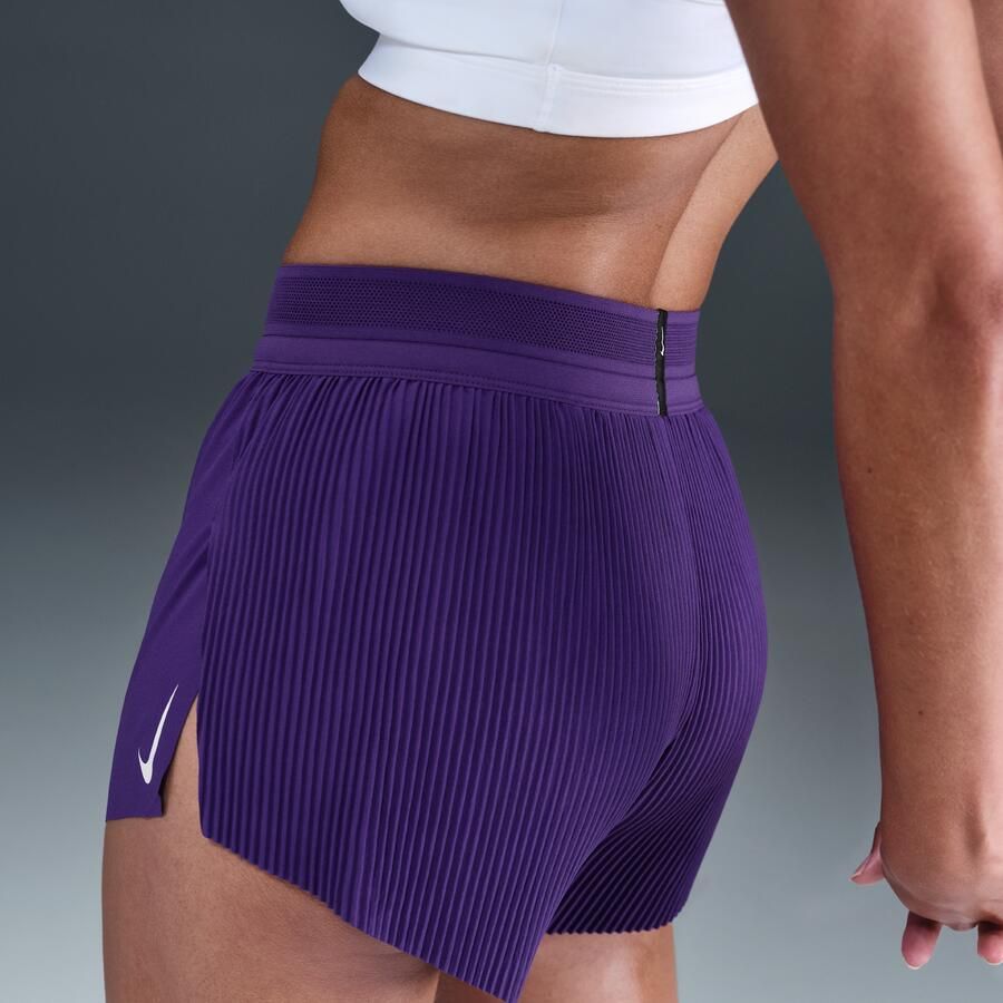 Nike AeroSwift Dri-FIT ADV hardloopshorts met halfhoge taille en binnenbroekje voor dames (8 cm) Paars - Foto 2