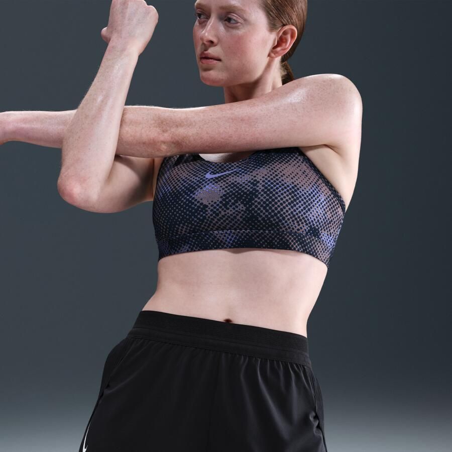 Nike AeroSwift Dri-FIT ADV hardloopshorts met halfhoge taille en binnenbroekje voor dames (8 cm) Zwart