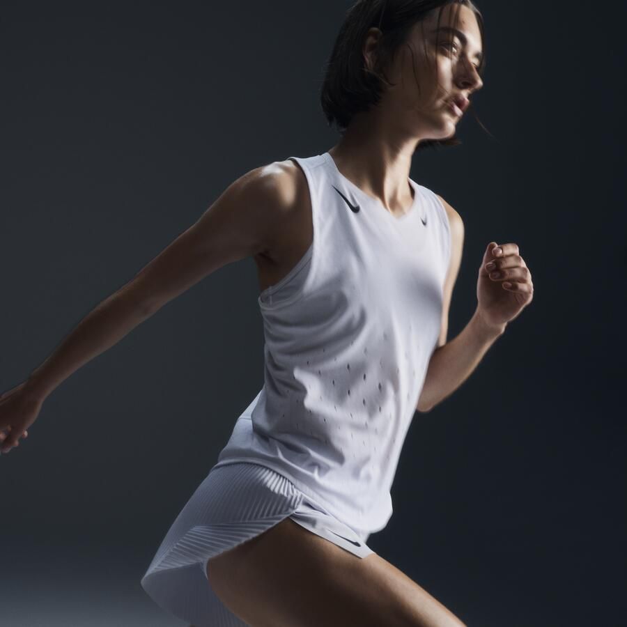 Nike AeroSwift Dri-FIT ADV hardloopsinglet voor dames Wit - Foto 4