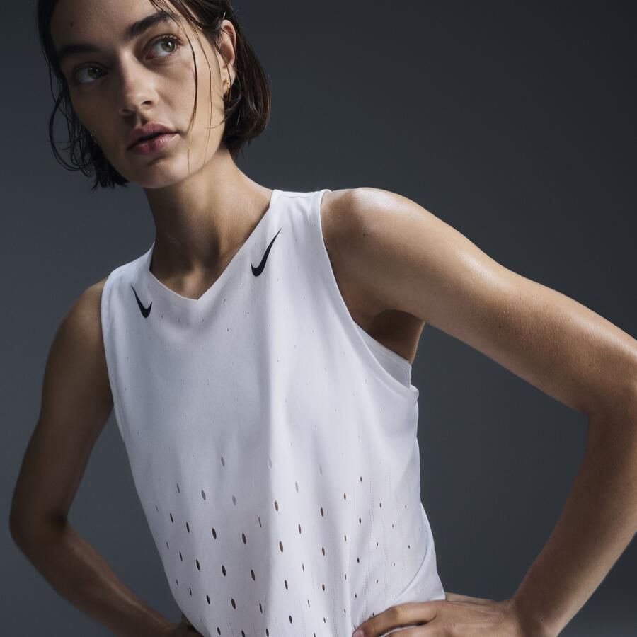 Nike AeroSwift Dri-FIT ADV hardloopsinglet voor dames Wit - Foto 3