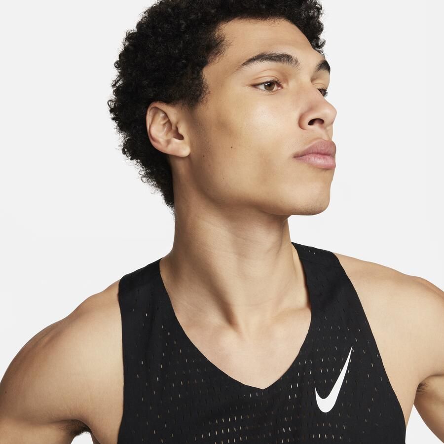 Nike AeroSwift Dri-FIT ADV hardloopsinglet voor heren Zwart