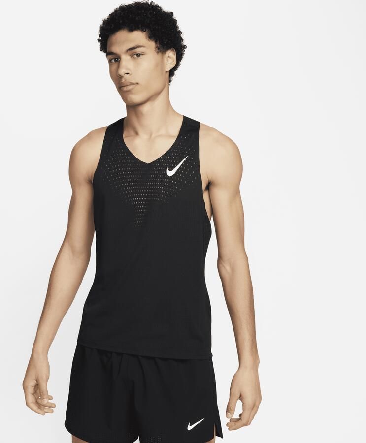 Nike AeroSwift Dri-FIT ADV hardloopsinglet voor heren Zwart - Foto 3