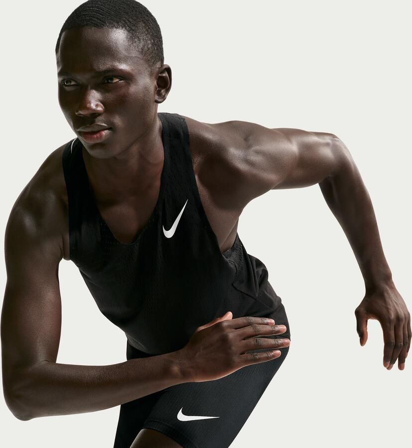 Nike AeroSwift Dri-FIT ADV hardloopsinglet voor heren Zwart - Foto 3