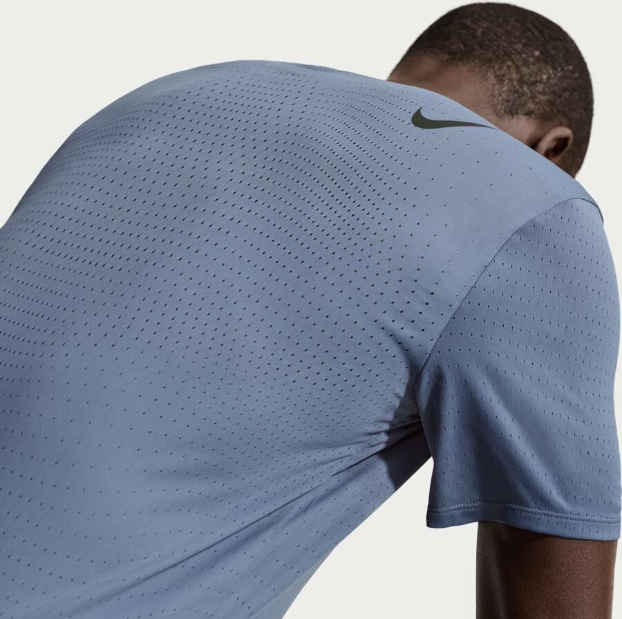Nike AeroSwift Dri-FIT ADV hardlooptop met korte mouwen voor heren Blauw - Foto 3