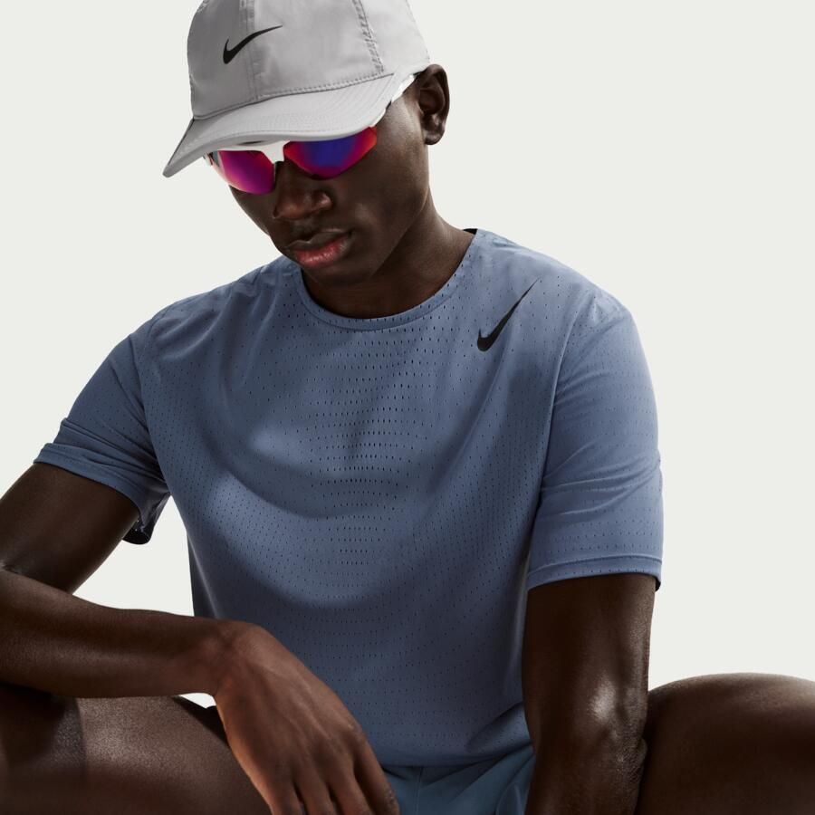 Nike AeroSwift Dri-FIT ADV hardlooptop met korte mouwen voor heren Blauw