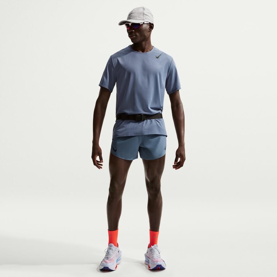 Nike AeroSwift Dri-FIT ADV hardlooptop met korte mouwen voor heren Blauw - Foto 2