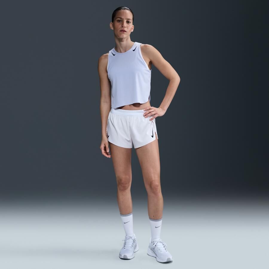 Nike AeroSwift Dri-FIT ADV korte hardlooptanktop voor dames Grijs - Foto 3