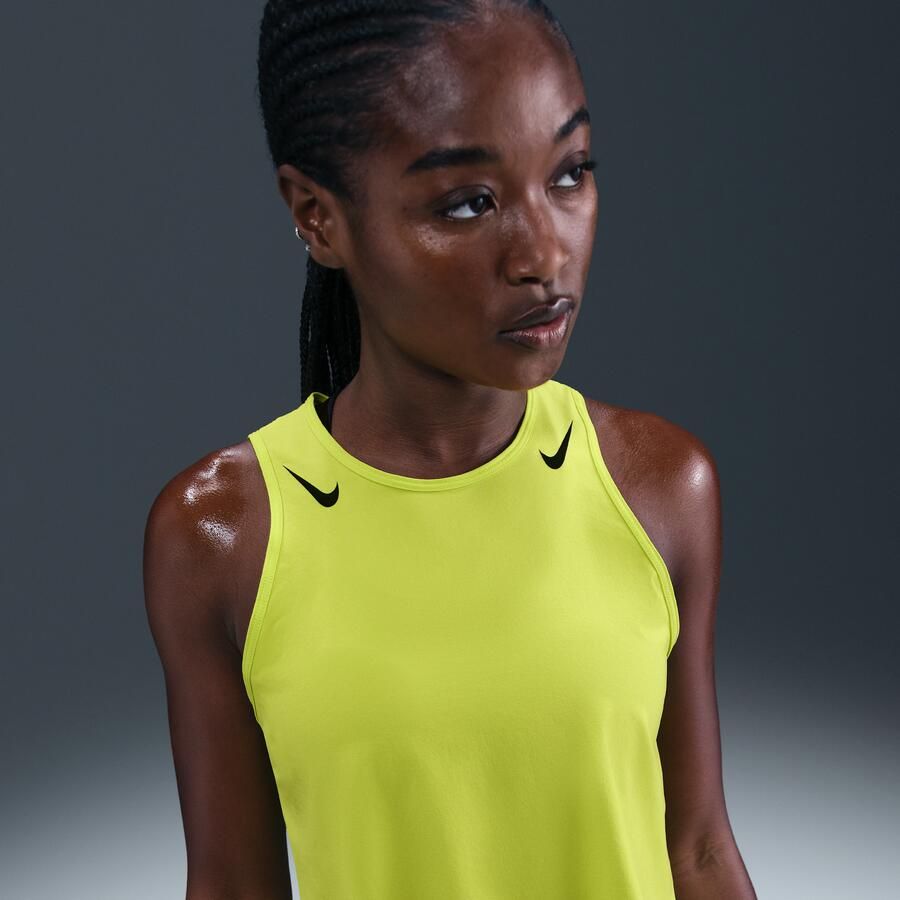 Nike AeroSwift Dri-FIT ADV korte hardlooptanktop voor dames Groen - Foto 4