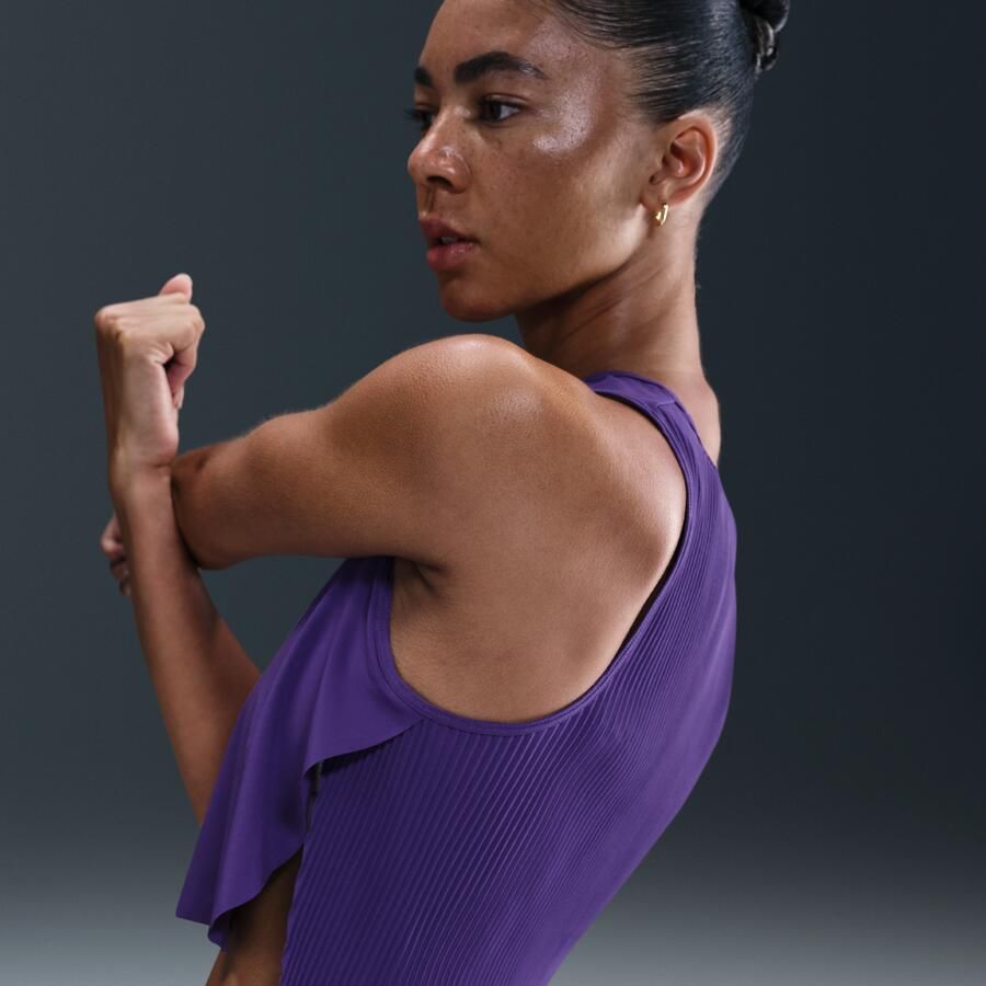 Nike AeroSwift Dri-FIT ADV korte hardlooptanktop voor dames Paars