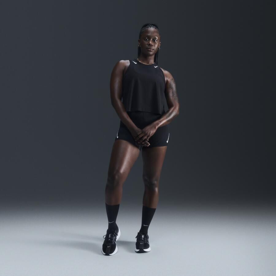 Nike AeroSwift Dri-FIT ADV korte hardlooptanktop voor dames Zwart - Foto 2