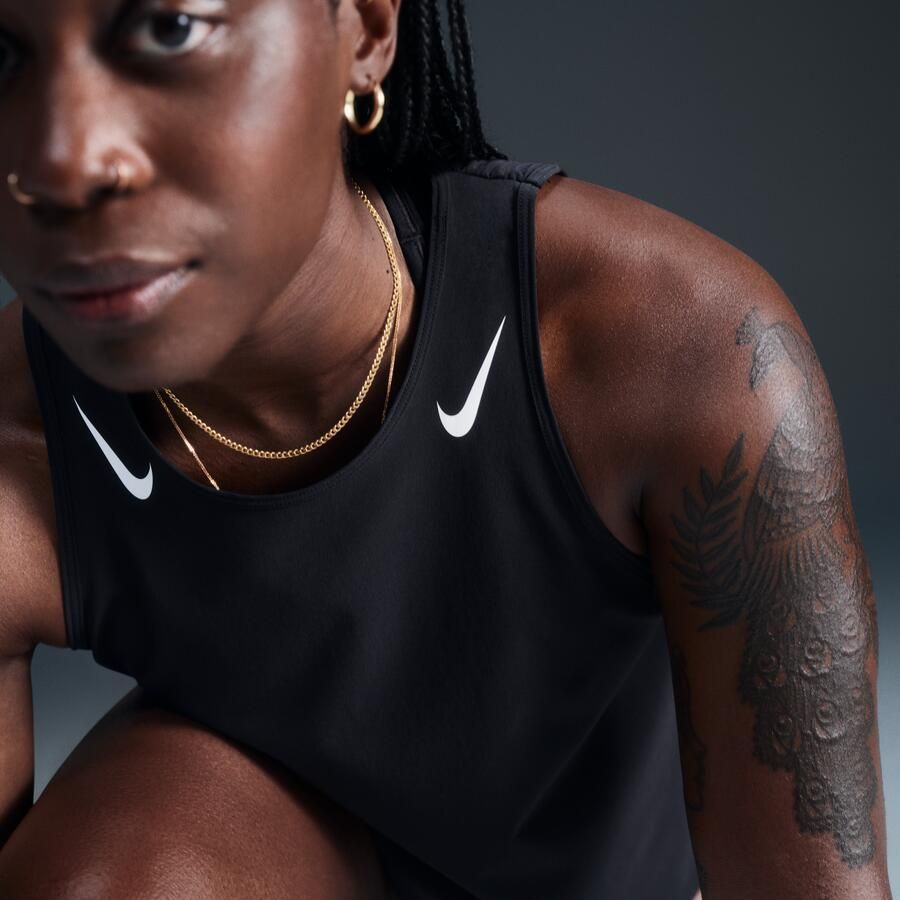 Nike AeroSwift Dri-FIT ADV korte hardlooptanktop voor dames Zwart - Foto 5