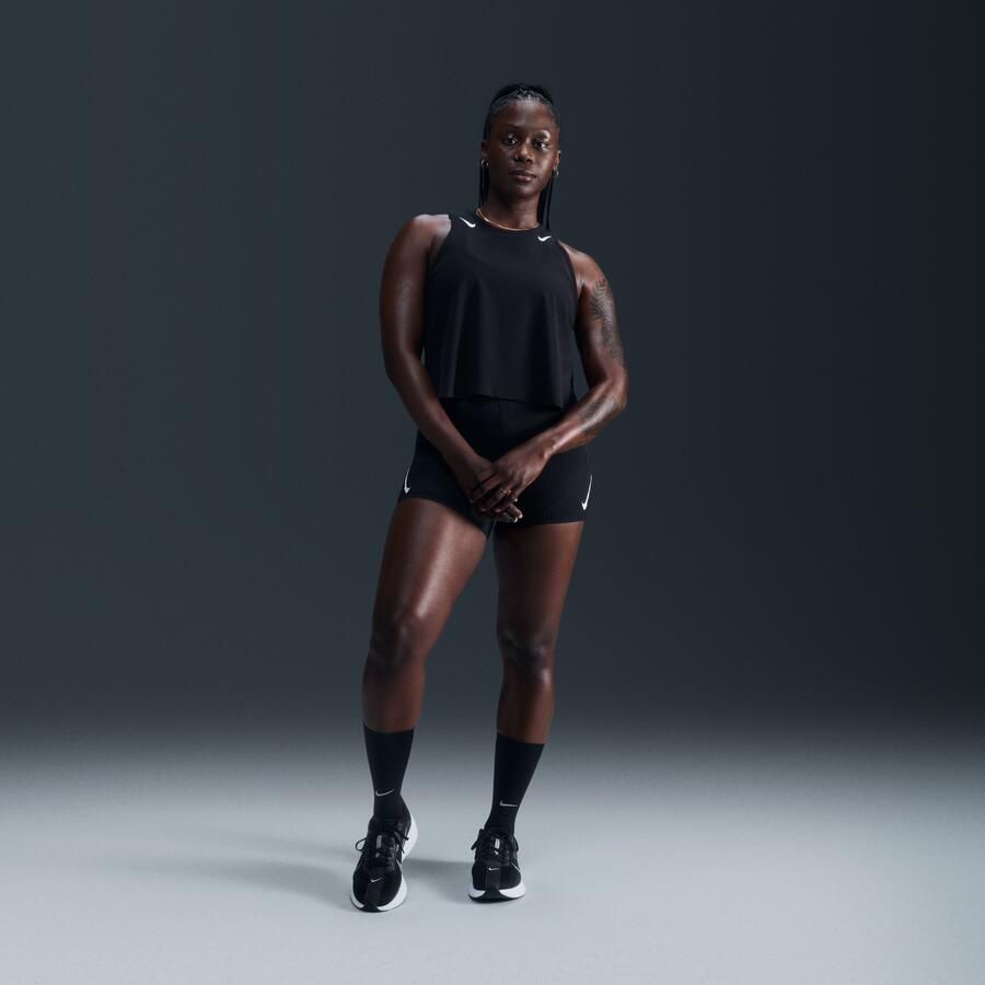 Nike AeroSwift Dri-FIT ADV korte hardlooptanktop voor dames Zwart - Foto 6