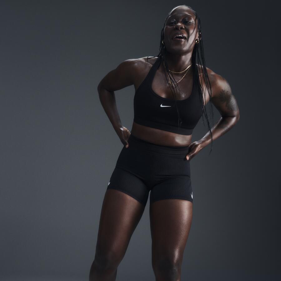 Nike AeroSwift 'Faith Kipyegon' Dri-FIT ADV halfhoge hardloopshorts voor dames (8 cm) Zwart - Foto 2
