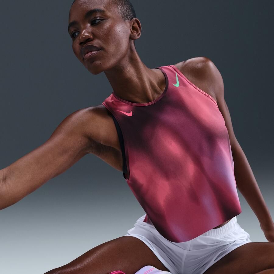 Nike AeroSwift 'Faith Kipyegon' Dri-FIT ADV korte hardlooptanktop voor dames Paars - Foto 2