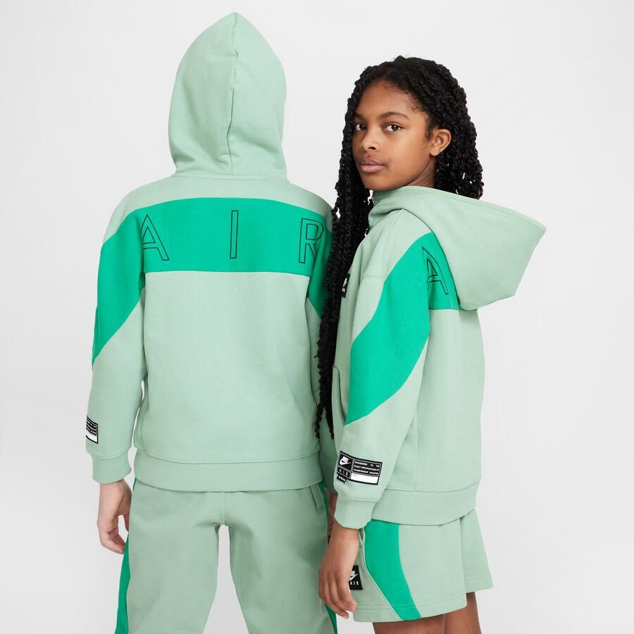 Nike Air fleecehoodie met rits voor kids Groen