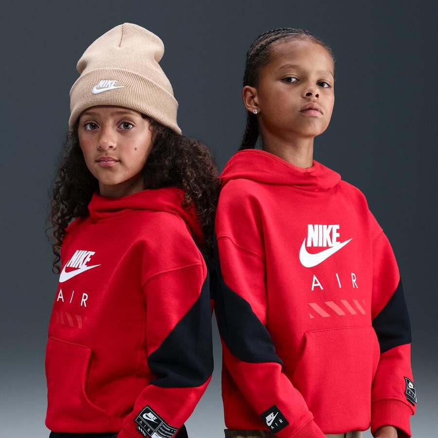 Nike Air Fleecehoodie voor kids Rood - Foto 4