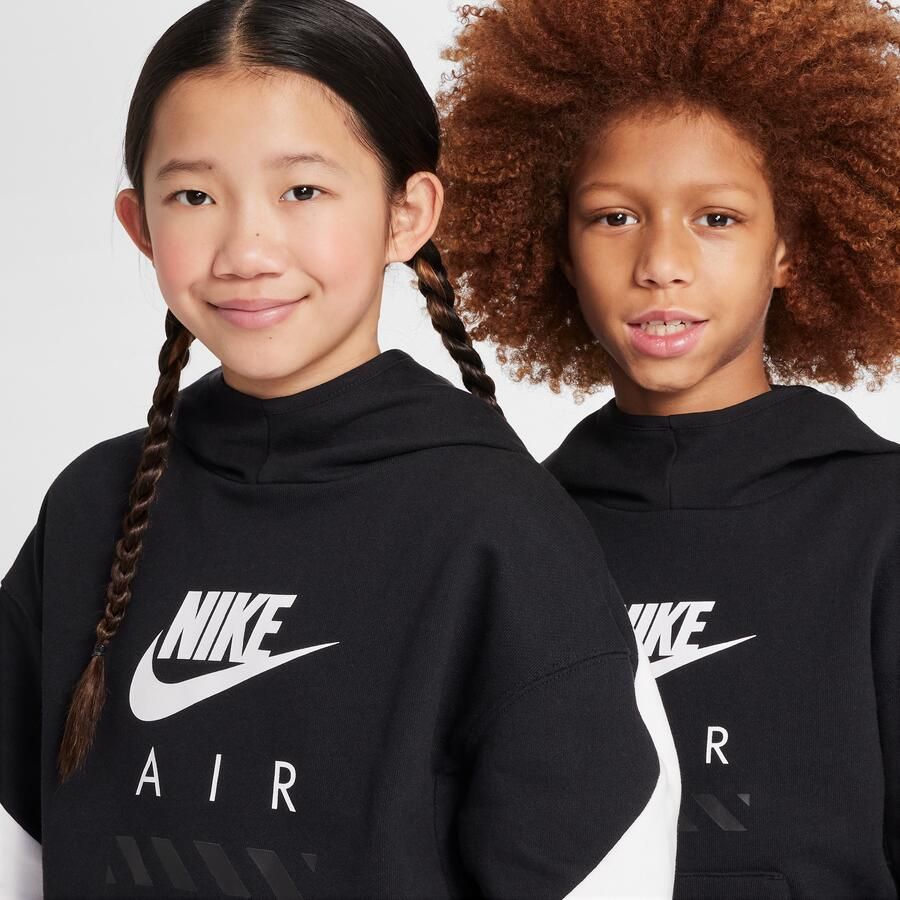 Nike Air Fleecehoodie voor kids Zwart