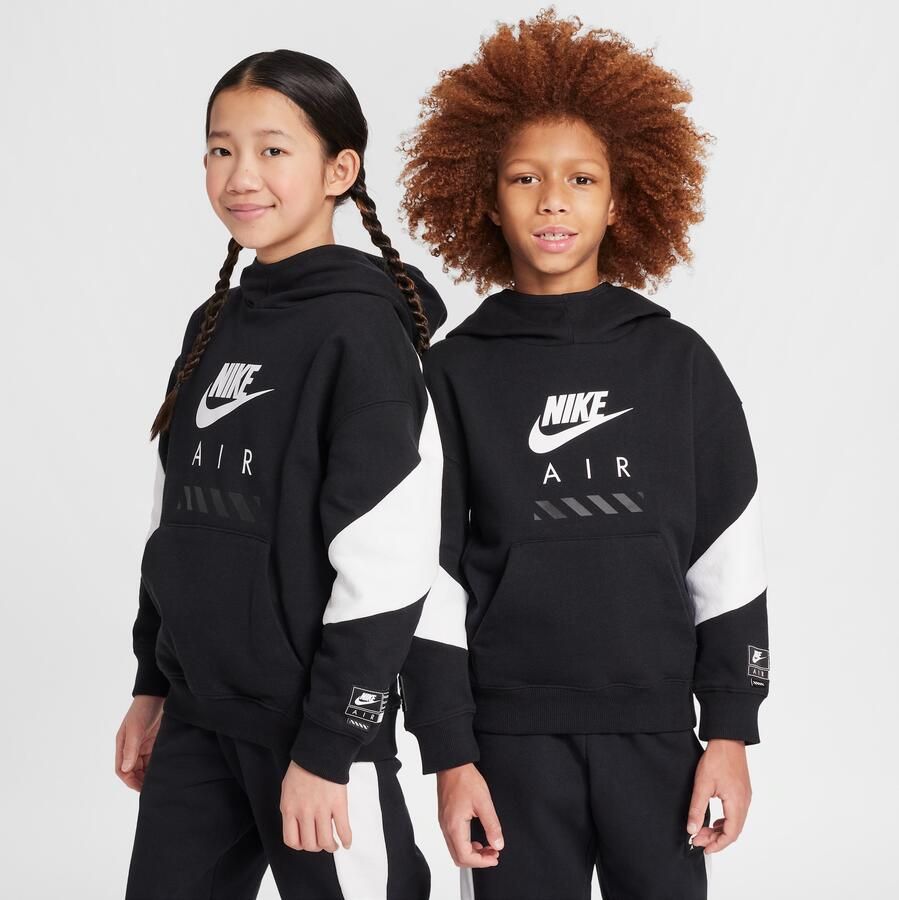 Nike Air Fleecehoodie voor kids Zwart - Foto 3