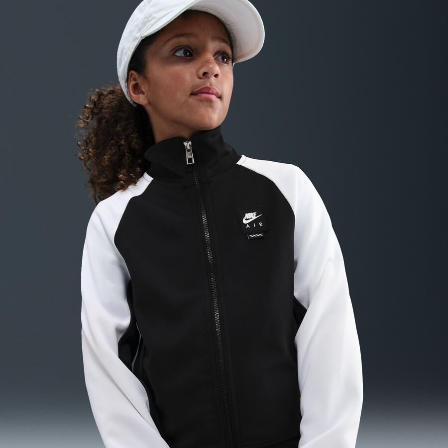Nike Air kinderjack met rits over de hele lengte Zwart