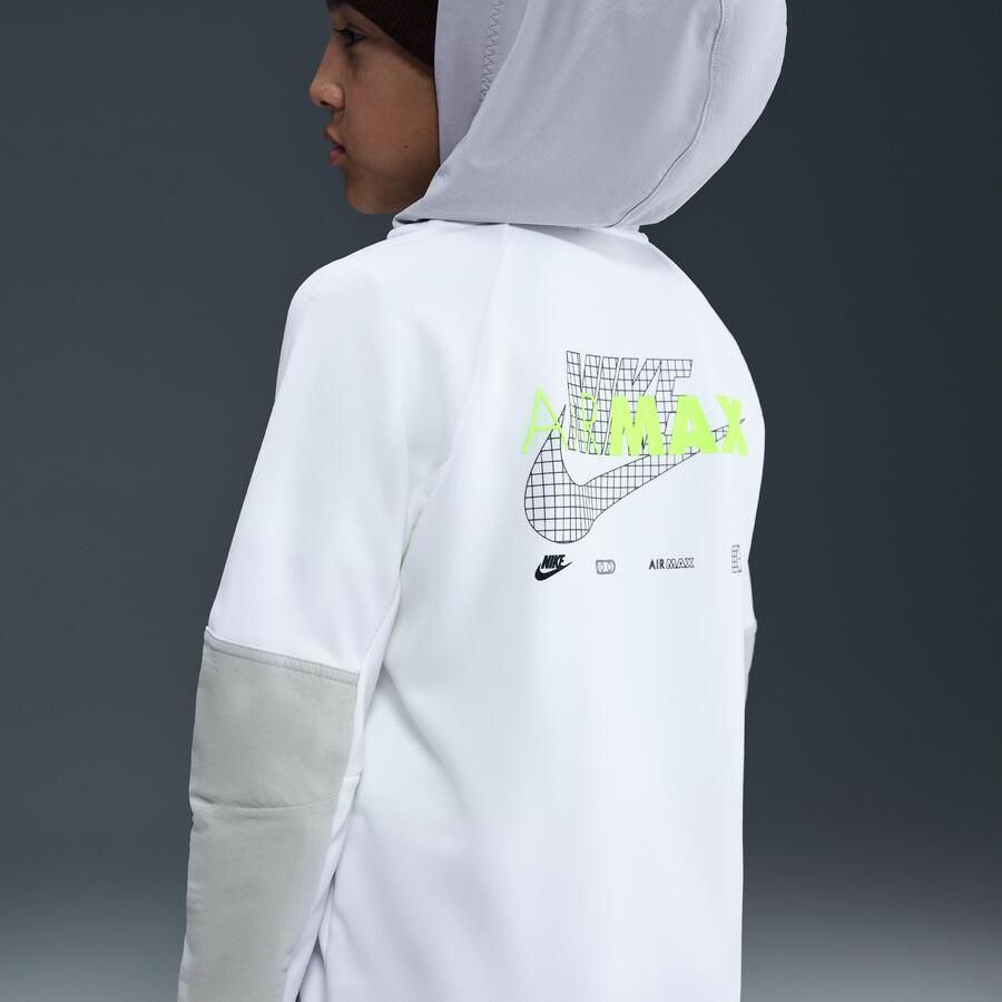 Nike Air Max Hoodie met rits voor jongens Wit