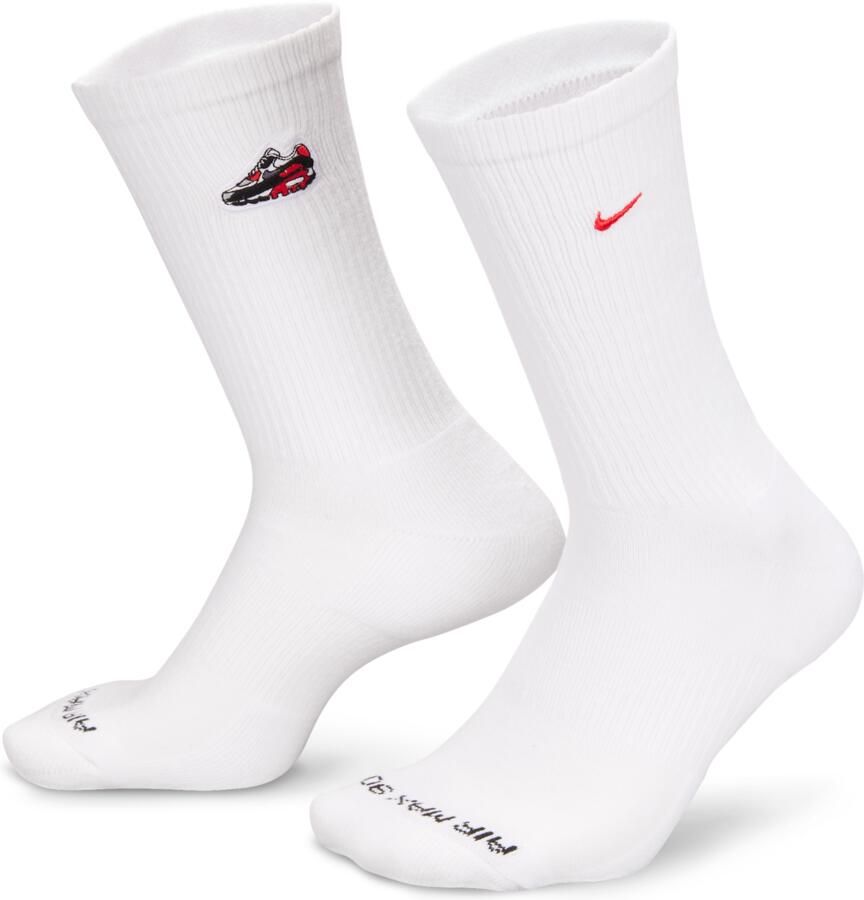 Nike Air Max 90 Everyday Plus crew sokken met demping (1 paar) Wit - Foto 4