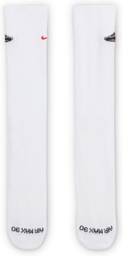 Nike Air Max 90 Everyday Plus crew sokken met demping (1 paar) Wit - Foto 2