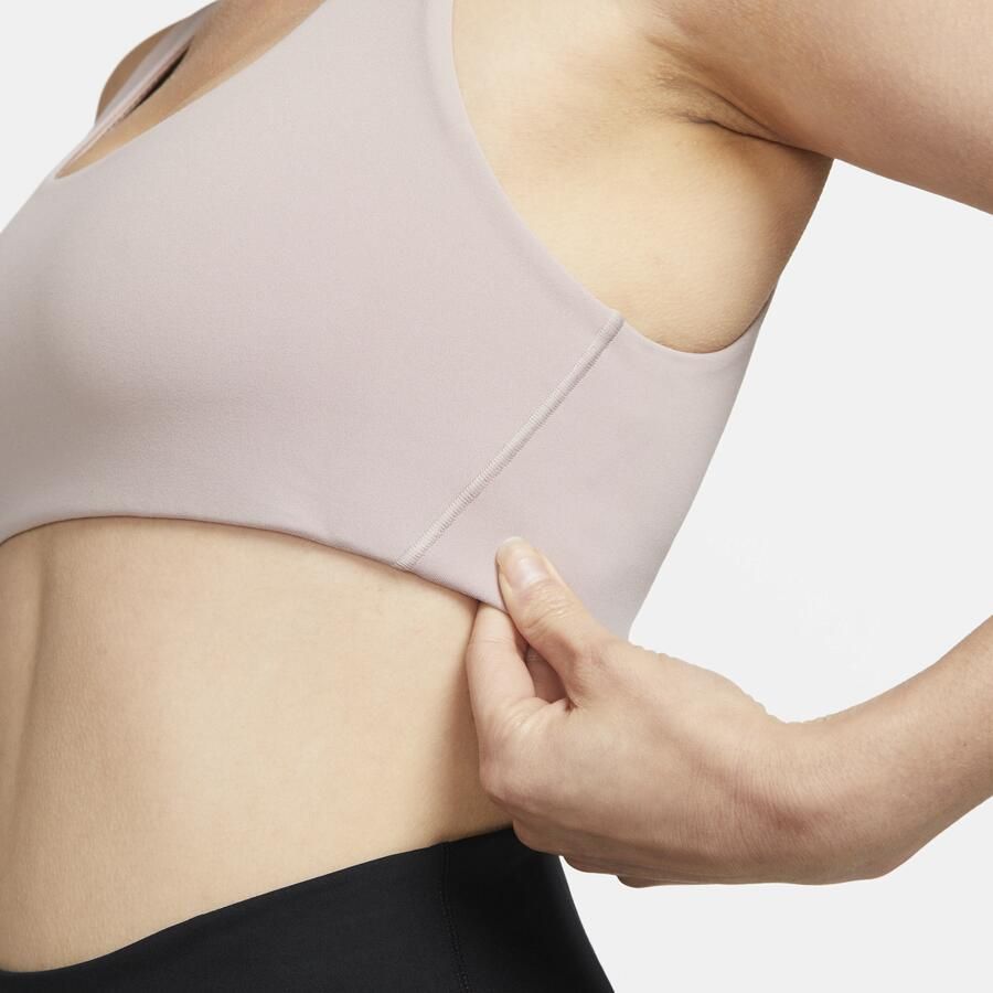 Nike Alate All U Licht gevoerde sport-bh met U-vormige hals en lichte ondersteuning Bruin - Foto 2