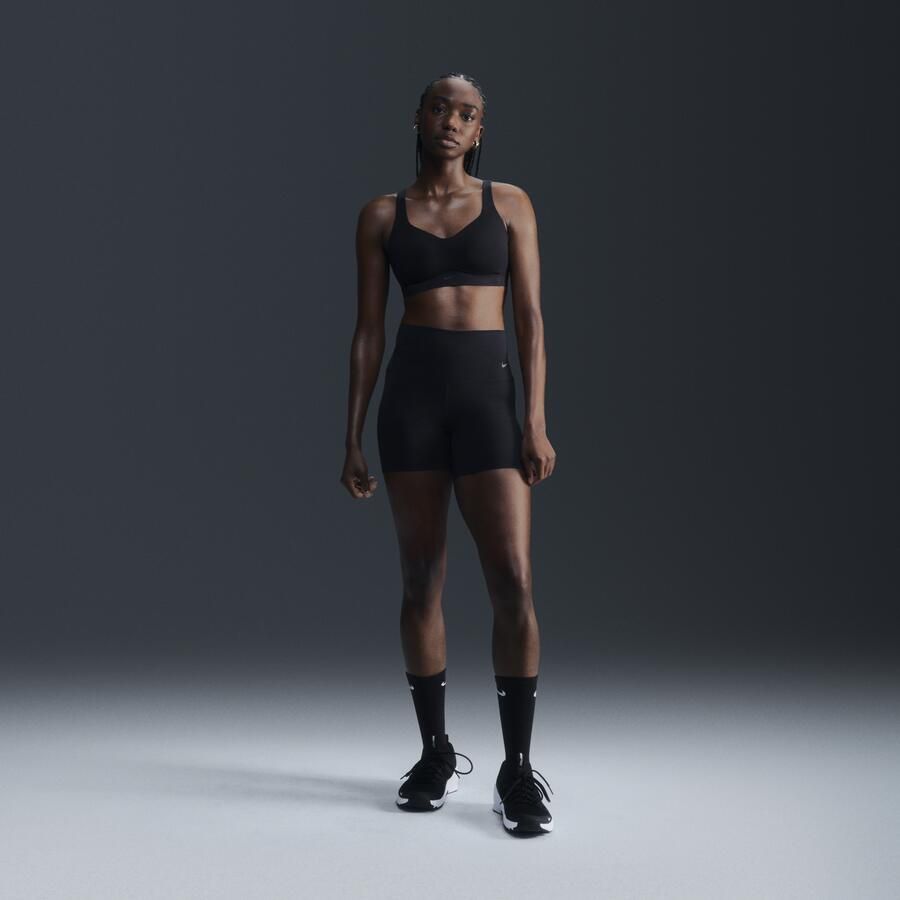 Nike Alate High Support padded aanpasbare sport-bh Zwart - Foto 2