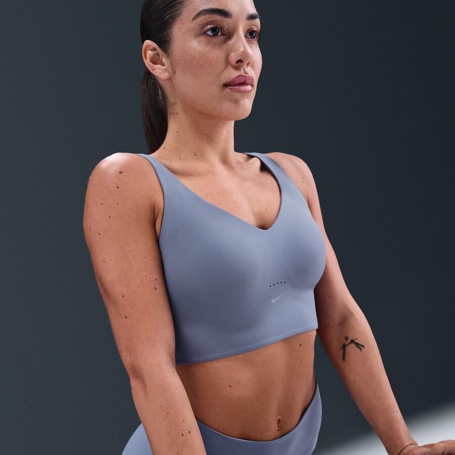 Nike Alate Medium Support lange padded sport-bh met medium ondersteuning Blauw - Foto 2