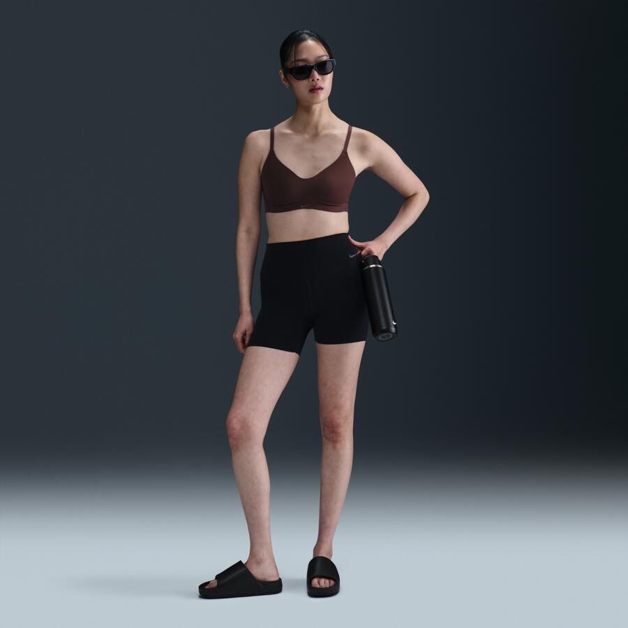 Nike Alate Minimalist aanpasbare padded sport-bh met lichte ondersteuning Bruin - Foto 3