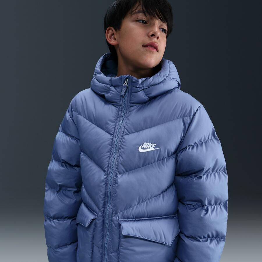 Nike All Day Play gewatteerde Therma-FIT parka met ruime pasvorm voor kids Blauw - Foto 2