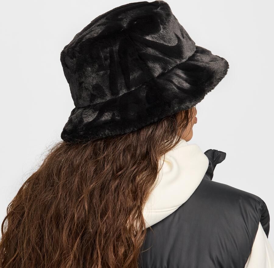 Nike Apex vissershoedje van imitatiebont Zwart - Foto 4