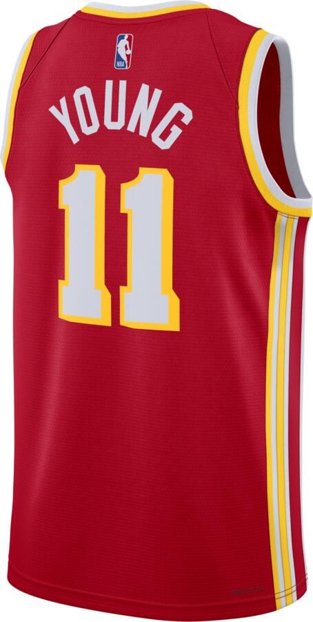 Nike Atlanta Hawks Icon Edition Dri-FIT Swingman NBA-jersey voor heren Rood - Foto 7