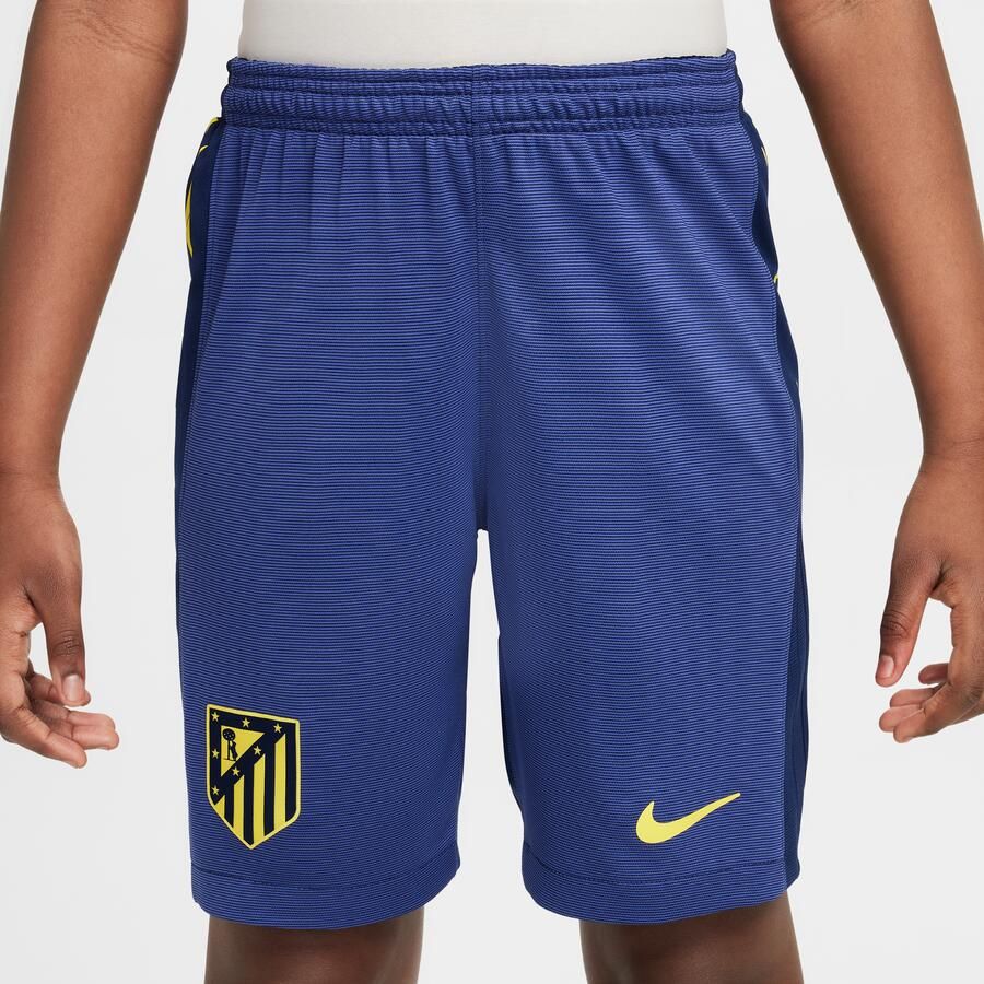 Nike Atlético Madrid 2025 26 Stadium Uit Dri-FIT replicavoetbalshorts voor kids Blauw
