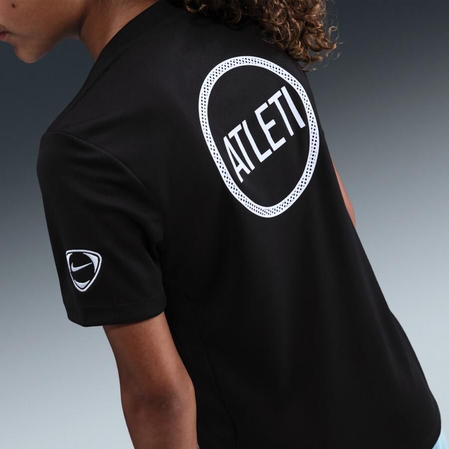 Nike Atlético Madrid Academy Pro Derde Dri-FIT warming-uptop voor kids Zwart