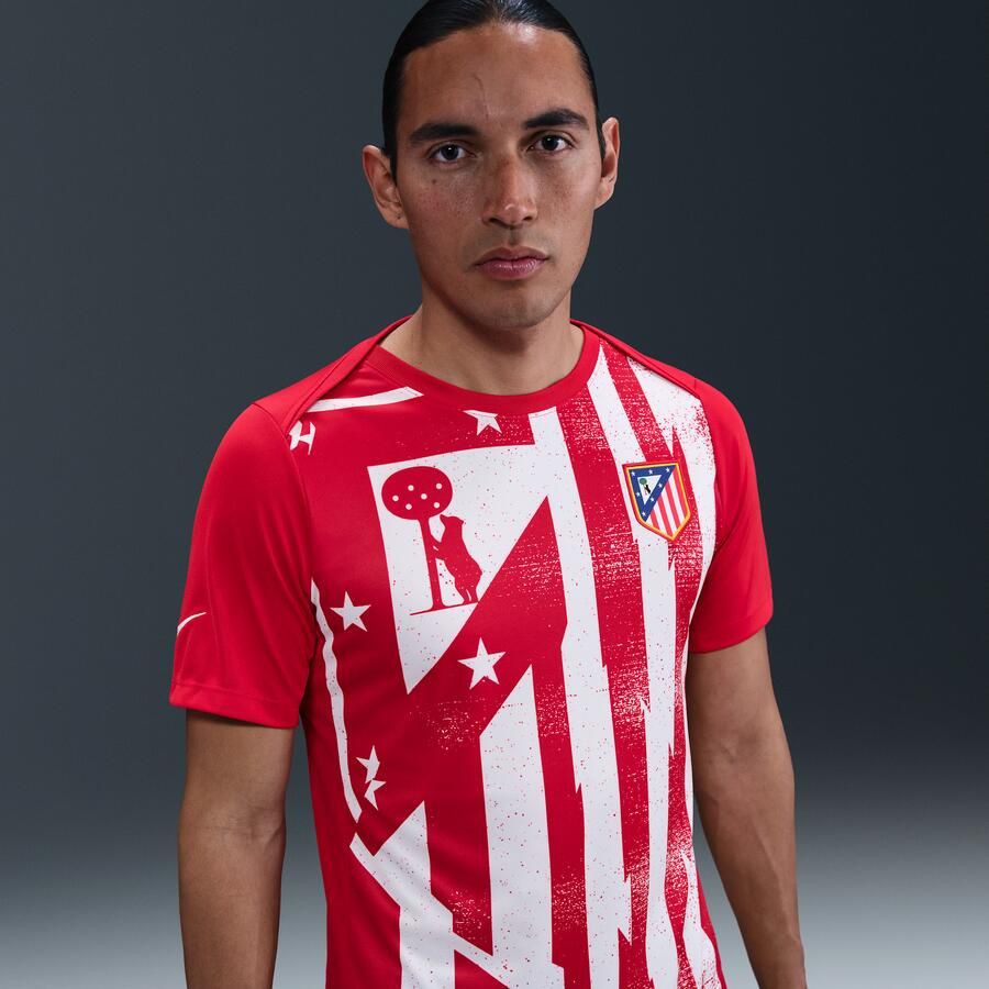 Nike Atlético Madrid Academy Pro Thuis Dri-FIT warming-up voetbalshirt met korte mouwen voor heren Rood - Foto 4