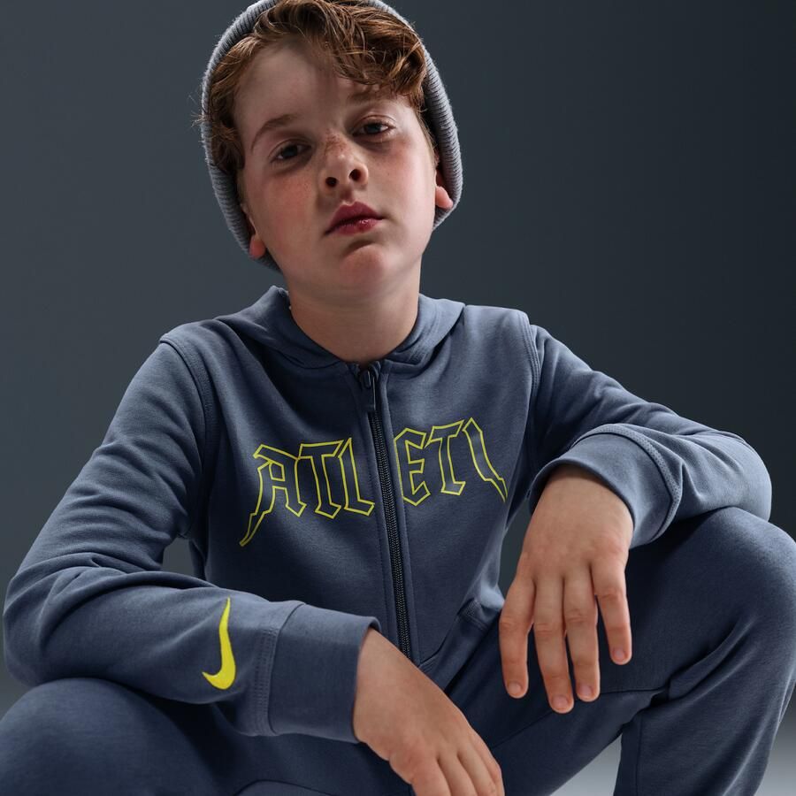 Nike Atlético Madrid Club voetbalhoodie met rits over de hele lengte voor jongens Blauw - Foto 2