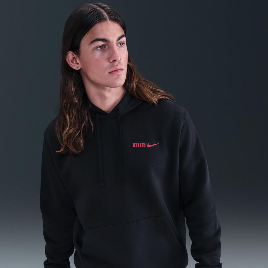 Nike Atlético Madrid Club voetbalhoodie van fleece voor heren Zwart - Foto 4