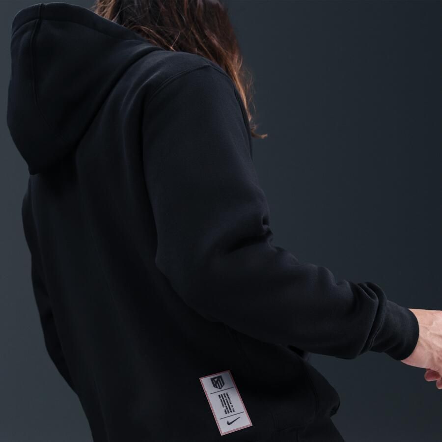 Nike Atlético Madrid Club voetbalhoodie van fleece voor heren Zwart